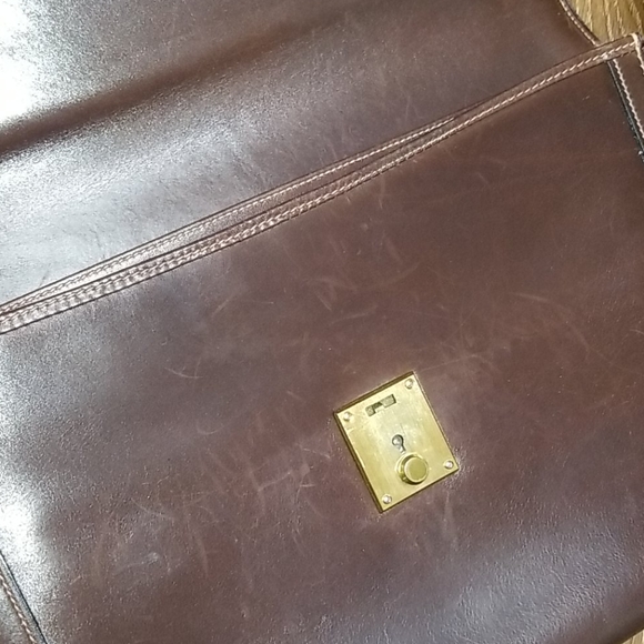 Vintage Gucci Chocolate Brown Leather Clutch - Picture 7 of 15